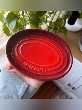 Le Creuset Red Cerise Ceramic Spoon Rest